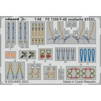 F-4E seatbelts STEEL 1/48 MENG in 1:48