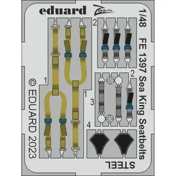 Sea King seatbelts STEEL 1/48 AIRFIX in 1/48
