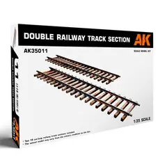 DOUBLE RAILWAY TRACK SECTION 1/35 in 1:35
