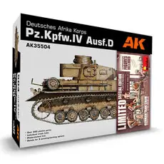 PZ.KPFW.IV AUSF.D AFRIKA KORPS +5 FIGURES GERMAN TANK CREW AFRIKA KORPS 1/35 in 1:35