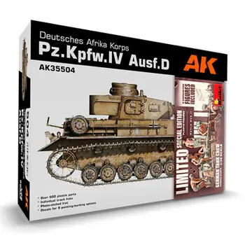 PZ.KPFW.IV AUSF.D AFRIKA KORPS +5 FIGURES GERMAN TANK CREW AFRIKA KORPS 1/35 in 1:35