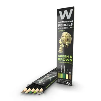 AQUARELLSTIFTE-SET GRÜN UND BRAUN CAMOUFLAGE-SET