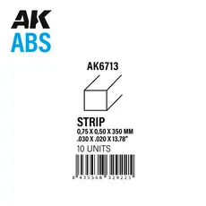 Streifen 0,75 x 0,50 x 350mm - ABS STRIP