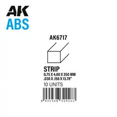 Streifen 0,75 x 4,00 x 350mm - ABS STRIP