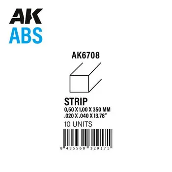 Streifen 0,50 x 1,00 x 350mm - ABS STRIP