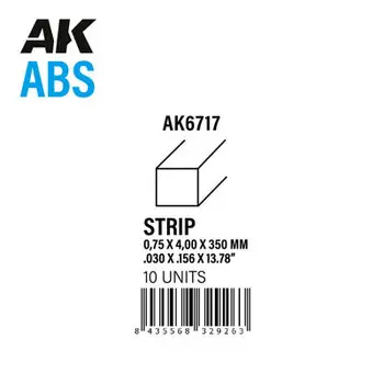 Streifen 0,75 x 4,00 x 350mm - ABS STRIP
