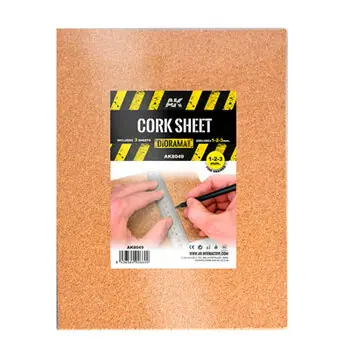 Korkplatte – FEIN gekörnt 200x300x1-2-3mm