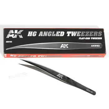 HG ABGEWINKELTE PINZETTE 02 (FLACHES ENDE)