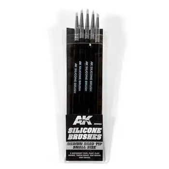 SET MIT 5 SILIKONBÜRSTEN MITTEL, HARTE SPITZE, KLEIN