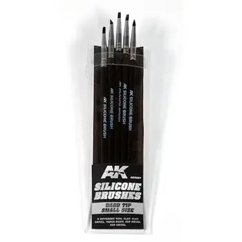 SET MIT 5 SILIKONBÜRSTEN, HARTE SPITZE, KLEIN