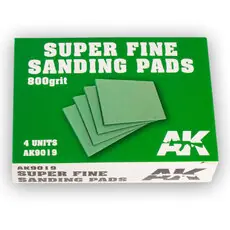 Superfeine Schleifpads, Körnung 800, 4 Stück