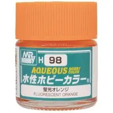 Mr Hobby -Gunze Hobbyfarben auf Wasserbasis (10 ml) Fluoreszierendes Orange