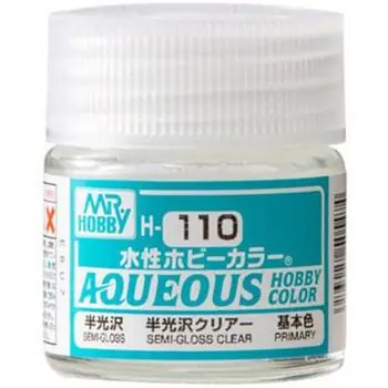 Mr Hobby -Gunze Hobbyfarben auf Wasserbasis (10 ml) Premium Clear Seidenmatt