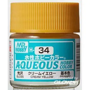 Aqueous wässrige Hobbyfarben (10 ml) Cremegelb