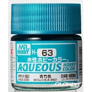 Aqueous wässrige Hobbyfarben (10 ml) Metallic Blau Grün