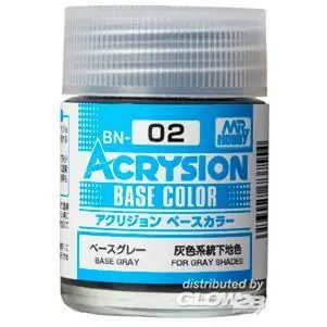 Mr Hobby -Gunze Acrysion Base Color (18 ml) Base Grey