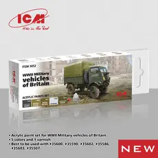 Acrylic Paint Set for WWII Military vehicles of Britain 6 x12 ml