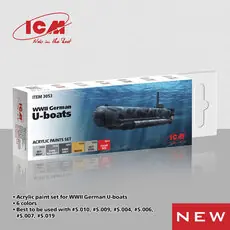 Acrylic Paint Set for WWII German U-boats 6 x12 ml
