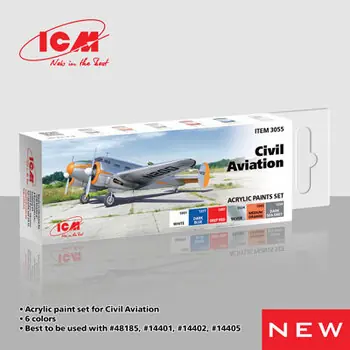 Acrylic Paint Set for Civil Aviation 6 x12 ml