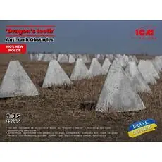 \'Dragon\'s teeth\', ?nti-tank Obstacles (100% new molds) in 1:35