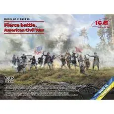 Fierce battle. American Civil War(Union Infan,UnionInfaSet #2,ConfederInfSet #2) in 1:35