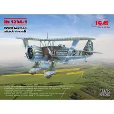 Hs 123A-1, WWII German attack aircraft (100% new molds) in 1:32