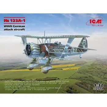 Hs 123A-1, WWII German attack aircraft (100% new molds) in 1:32