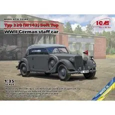 Typ 320 (W142) Cabriolet Soft Top, WWII German staff car in 1:35