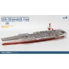 Klar lackierter, farbenfroher Flugzeugträger der Gerald R. Ford-Klasse der US Navy - USS Gerald R. Ford CVN-78 im Maßstab 1:700