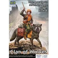 Post-apokalyptische Serie. Die letzte Brücke. Bausatz Nr. 8. Clan der Wölfe in 1:24