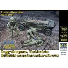 Russisch-Ukrainischer Krieg. Buggy Mongoose. Die ukrainische Schlachtfeld-Evakuierungsversion mit Besatzung im Maßstab 1:35