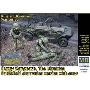 Russisch-Ukrainischer Krieg. Buggy Mongoose. Die ukrainische Schlachtfeld-Evakuierungsversion mit Besatzung im Maßstab 1:35