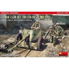 German 7.5cm Anti-Tank Gun PaK 40. Mid Prod w/ Artillery Crew. Special Edition in 1:35 German 7.5cm Anti-Tank Gun PaK 40. Mid Prod w/ Artillery Crew. Special Edition in 1:35