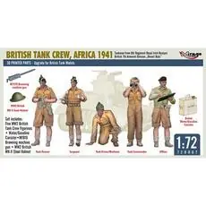 BRITISH TANK CREW, AFRICA 1941 Tankmen from 8th Regiment Royal Irish Hussars British 7th Armored Division „Desert Rats” in 1:72