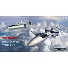 Deutsche Luftwaffe Waffenset 3 WWII BV246 *2, Fritz X *4, HS293 *2 in 1:72