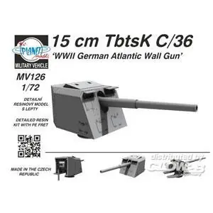15 cm TbtsK C/36 WWII German Atlantic Wall Gun in 1:72