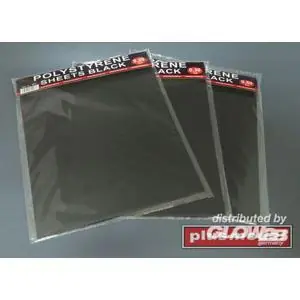 Polystyrene sheets black 0,2 big