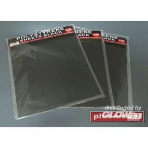 Polystyrene sheets black 0,3 big