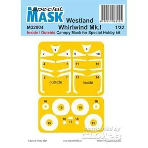Westland Whirlwind Mk.I Inside/Outside MASK in 1:32