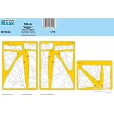 SK-37 Viggen (Two Seater) Splinter Camo MASK in 1:72