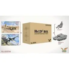 Hs 129² BOX Hs 129 B2+Hs 129 B3+3D Printed Set Figures x2+Panther A (Limited edition) in 1:48 Hs 129² BOX Hs 129 B2+Hs 129 B3+3D Printed Set Figures x2+Panther A (Limited edition) in 1:48