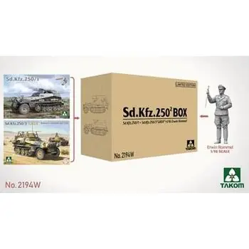 Sd.Kfz. 250 BOX 250/1 + 250/3 GREIF + 1/16 Erwin Rommel in 1:35