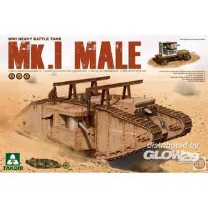 WWI Heavy Battle Tank Mk.I male 2in1