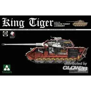 WWII German Heavy Tank Sd.Kfz.182 King Tiger Porsche Turret w/Zimmerit
