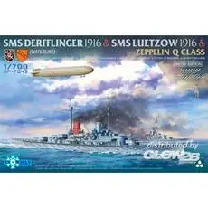 SMS DERFFLINGER 1916 & SMS LUETZOW 1916  & ZEPPELIN Q CLASS (LIMITED EDITION in 1:700