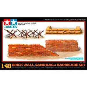 1:48 WWII Diorama-Set Mauern&Sandsäcke