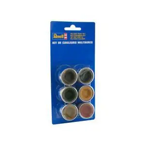 Militärfarben-Set (6x14ml Email Farben) Revell Modellbau-Farbe auf Kunstharzbasis