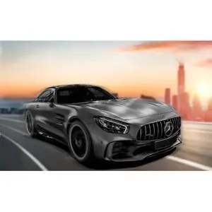 Build \'n Race Mercedes-AMG GT R, grau Auto-Bausatz mit Rückziehmotor für Kinder ab 4 *