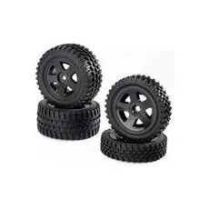 1:10 Reif.-/Felgen Set All Terrain Schw.