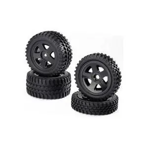 1:10 Reif.-/Felgen Set All Terrain Schw.
